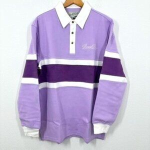 Bogey Boys Purple Embroidered Polo Long Sleeve Classic Preppy Golf‎ Shirt NWT